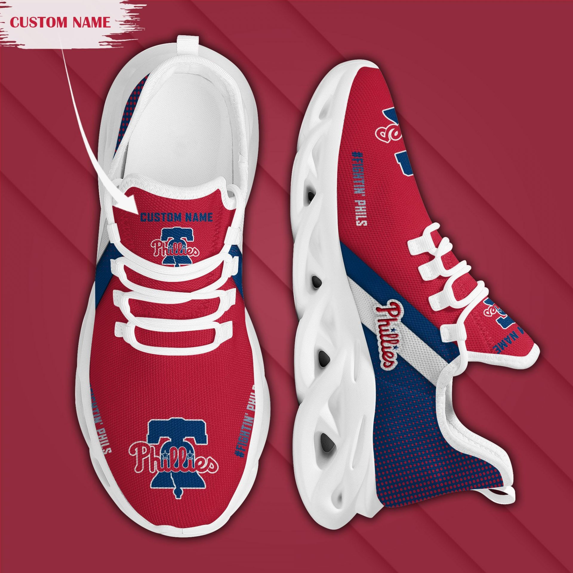 MLB Philadelphia Phillies Custom Name Max Soul Shoes Custom for Men Women MS0601