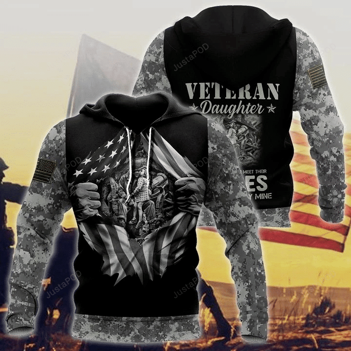 Veteran Daughter 3D All Over Print Hoodie, Zip-up Hoodie HZ0501