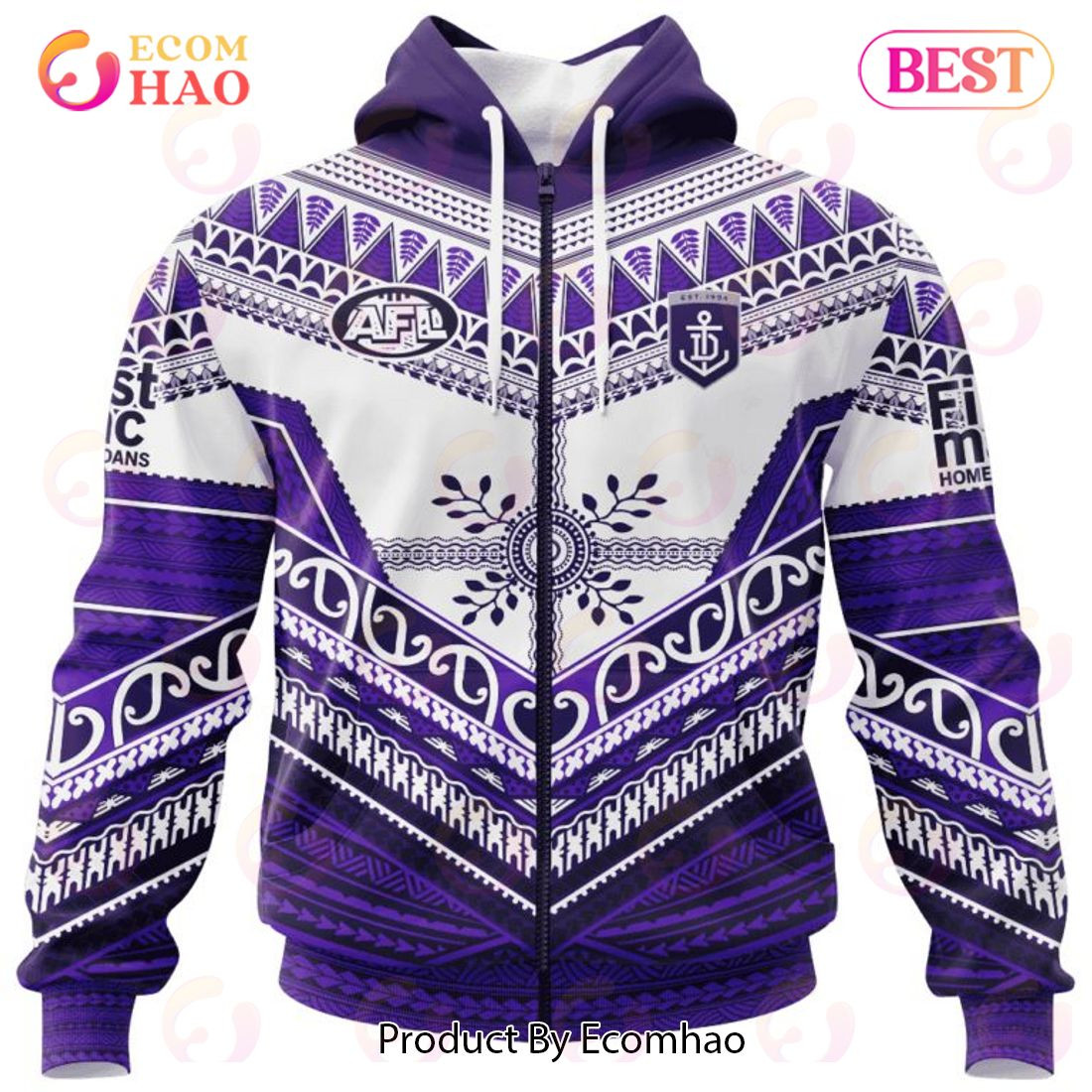 AFL Fremantle Dockers Special Pasifika Design 3D Hoodie, Zip Hoodie, Man - Women, Warm, Premium Quality HZ0501