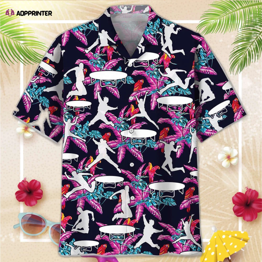 Tropical Trampoline Hawaiian Shirt, Gift For Men Women HW0601