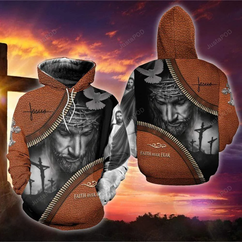 Easter Jesus Faith Over Fear 3D All Print Hoodie, Zip- Up Hoodie HZ0501