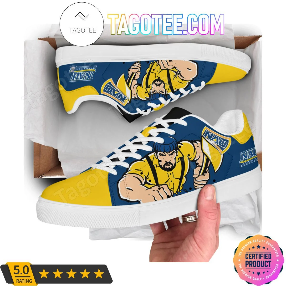 NCAA Northern Arizona Lumberjacks Logo Stan Smith Shoes , Trendy Style Sneakers ST0801