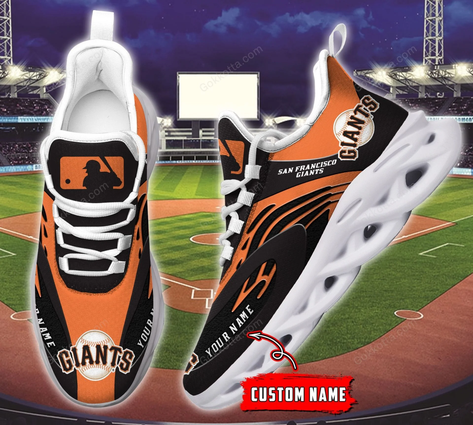 Custom MLB San Francisco Giants Max Soul Shoes V5 Store MS0601