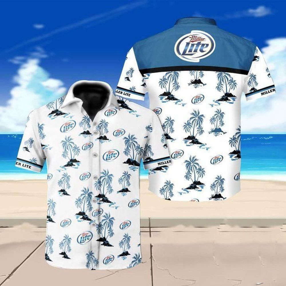 Miller Lite Beer Floral Hawaiian Shirt, Gift For Men Women, Gift For Men Women HW0601