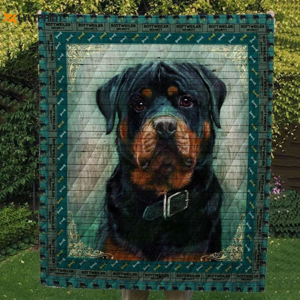 Rottweiler Portrait 3D Customized Quilt , Soft Quilt, King Size, All Season Cozy Quilt QB0901