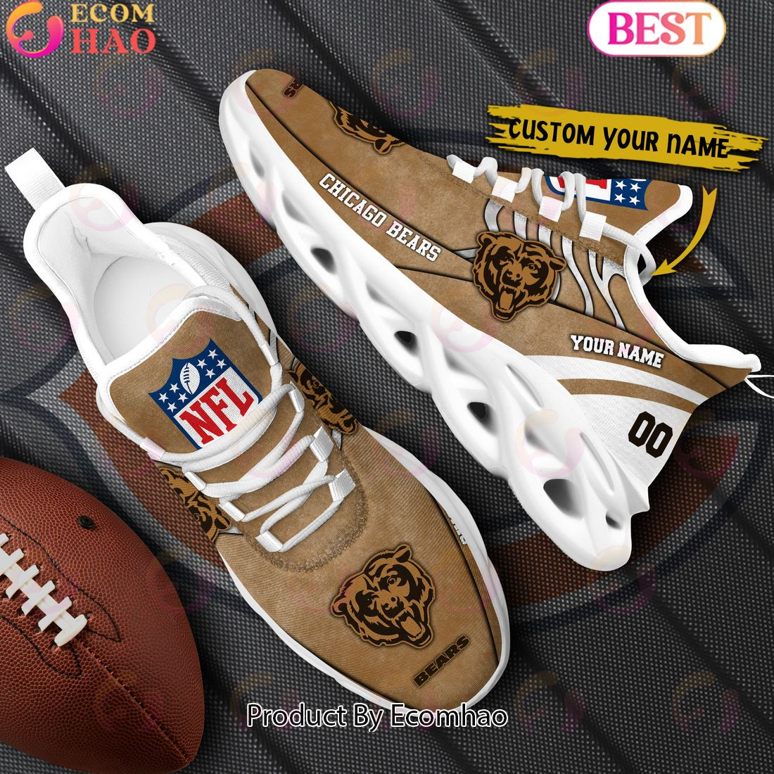 Custom Name Chicago Bears X Salute to Service For Veterans Day Celebration Max Soul Shoes  Unisex sneakers MS0601