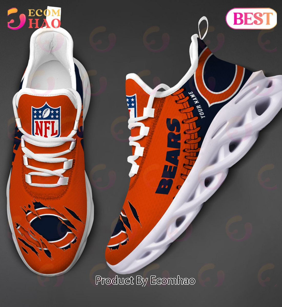 Chicago Bears Max Soul Shoes Custom Name  Unisex sneakers MS0601