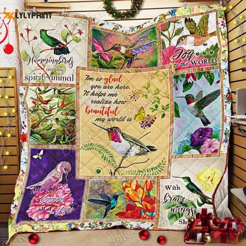 You Are So Beautiful Hummingbird 3D Customized Quilt ,  Soft Quilt, King Size, All Season Cozy Quilt QB0901