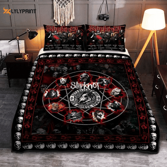 Slipknot Band Heavy Metal 3 Fan Gift, Slipknot Band Heavy Metal Duvet Quilt Bedding Set 837 , Soft Quilt, King Size, All Season Cozy Quilt QB0901