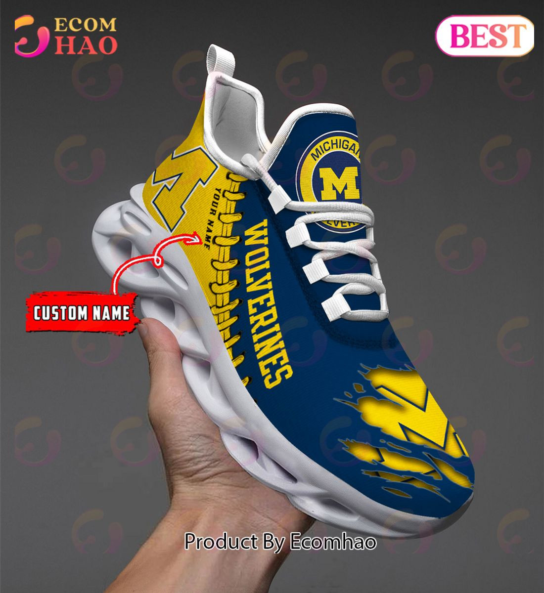 Michigan Wolverines Max Soul Shoes Custom Name  Unisex sneakers MS0601