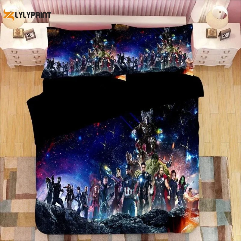 Avengers Endgame 5 Duvet Quilt Bedding Set , Soft Quilt, King Size, All Season Cozy Quilt QB0901