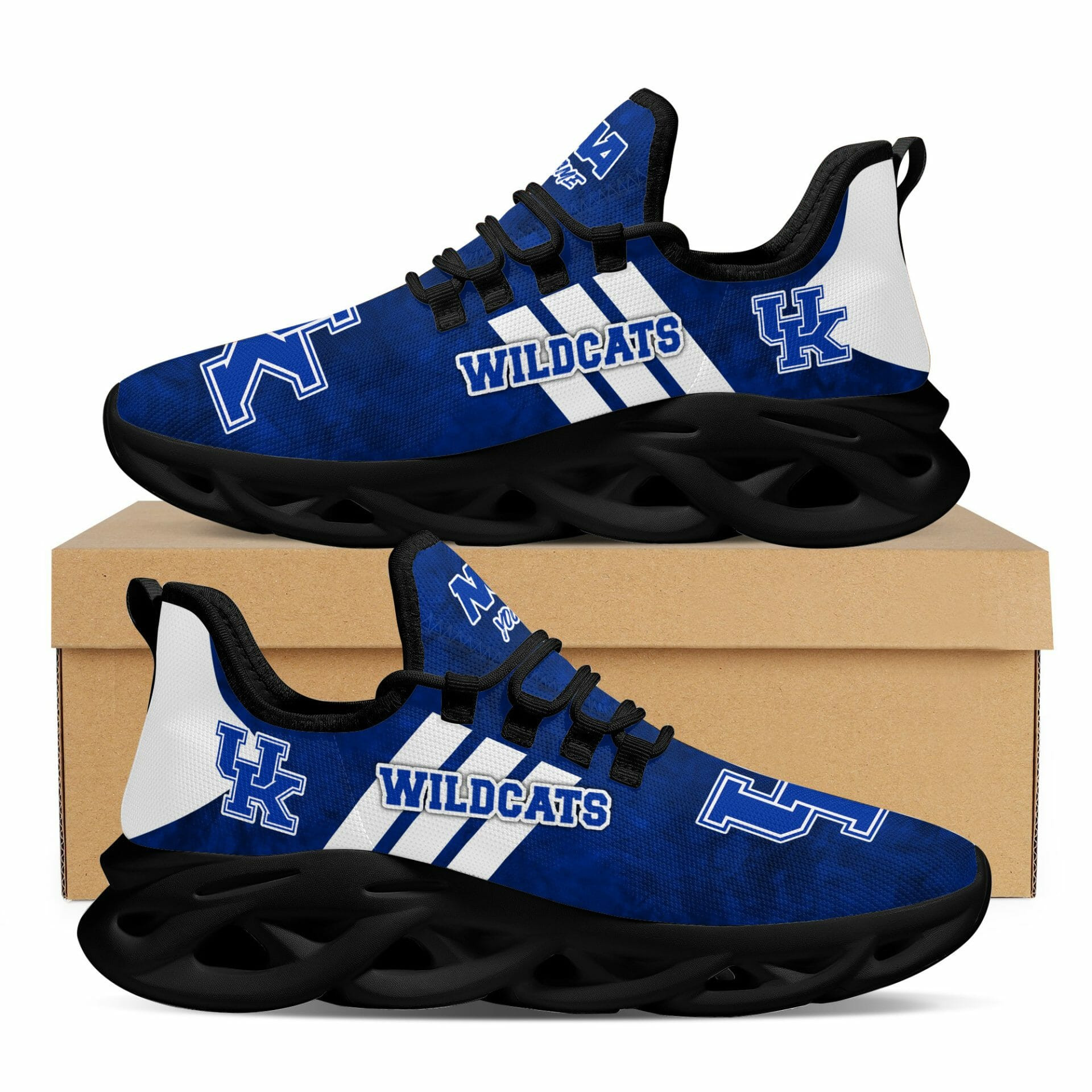 NCAA Kentucky Wildcats Custom Name Blue Max Soul Shoes Sneakers Store MS0601