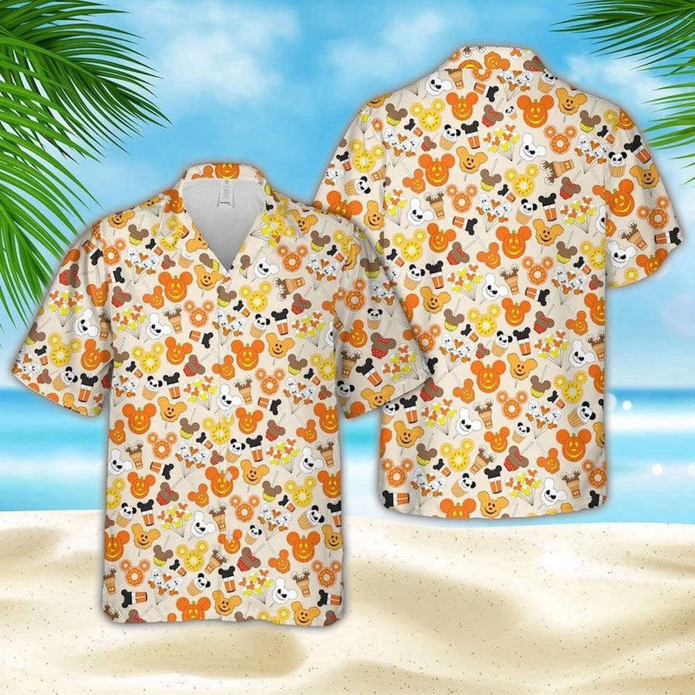 Mickey Donuts Spooky Season Hawaiian Shirt, Gift For Men And Women HW0601