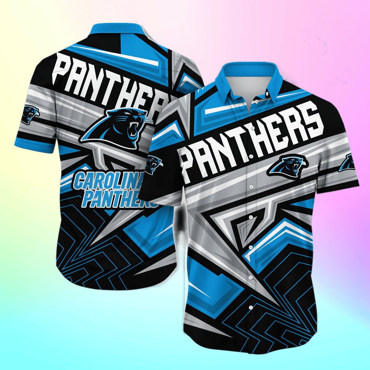 Carolina Panthers NFL Summer Hawaiian Shirt Collection Sports Fans Blue Dark HW0601