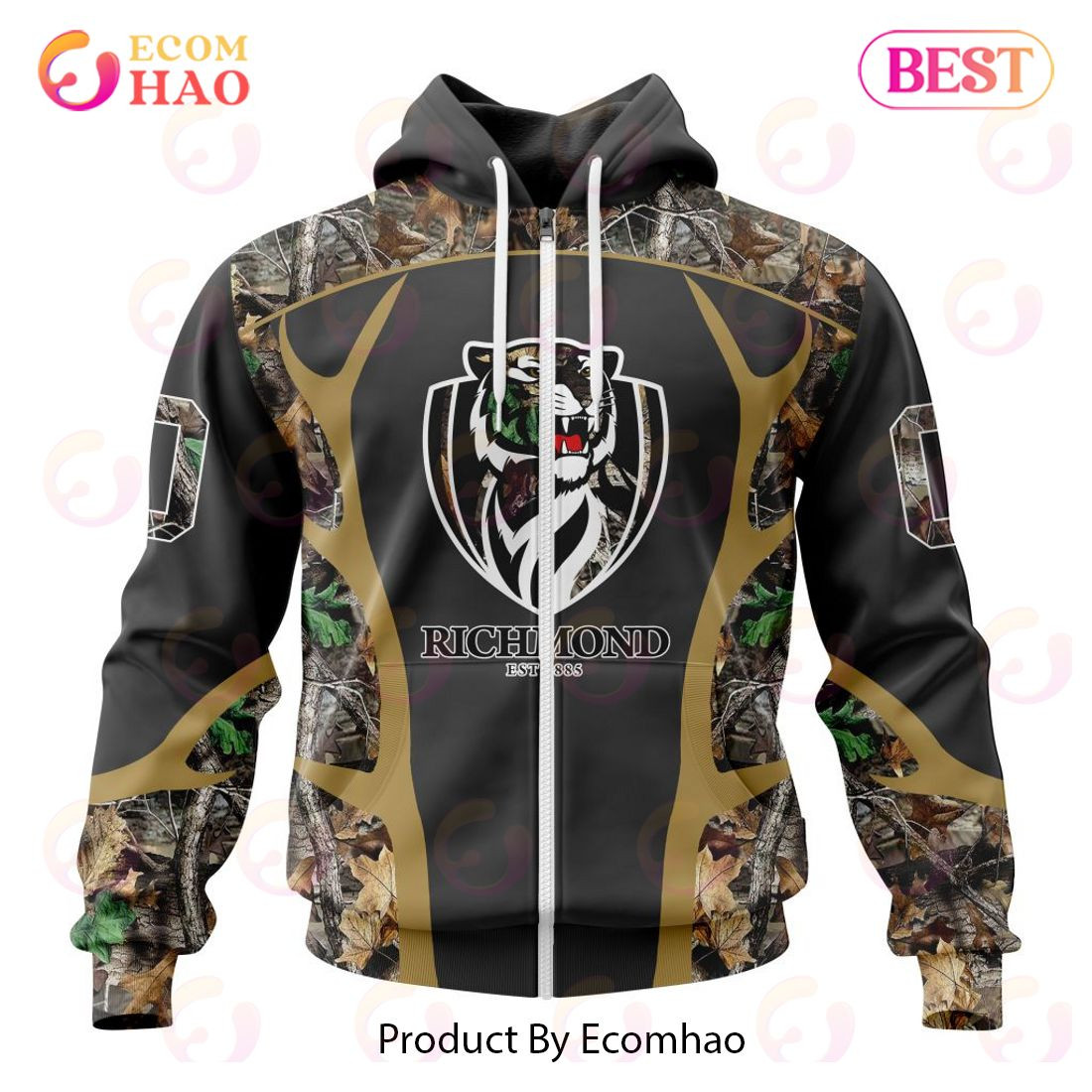 AFL Richmond Tigers Special Camo Hunting Design 3D Hoodie, Zip Hoodie, Man - Women, Warm, Premium Quality HZ0501