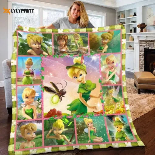 Tinker Bell 2 Quilt Blanket For Fans Home Decor Gift , Soft Quilt, King Size, All Season Cozy Quilt QB0901
