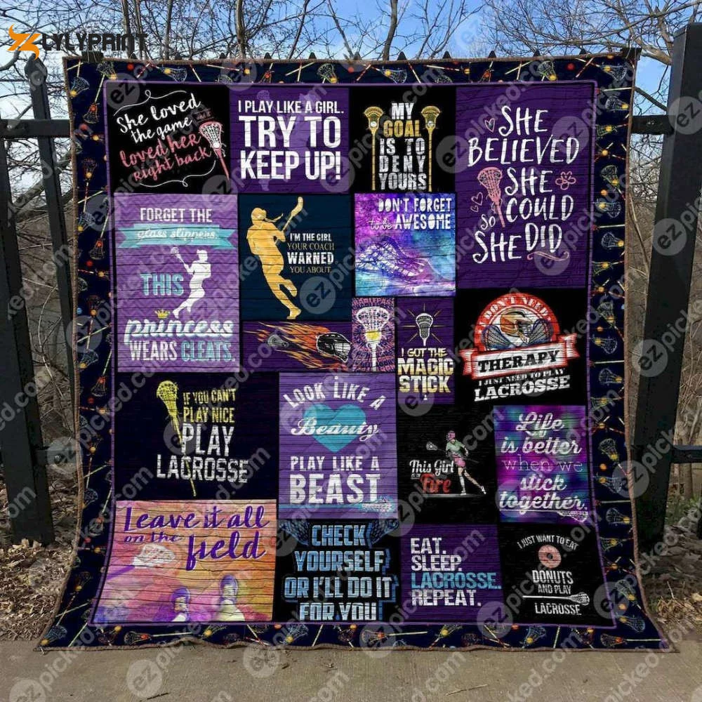 Look Like A Beauty Play Like A Beast 3D Customized Quilt , Soft Quilt, King Size, All Season Cozy Quilt QB0901
