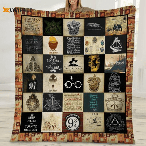 Harry Potter 3 Quilt Blanket For Fans Home Decor Gift , Soft Quilt, King Size, All Season Cozy Quilt QB0901