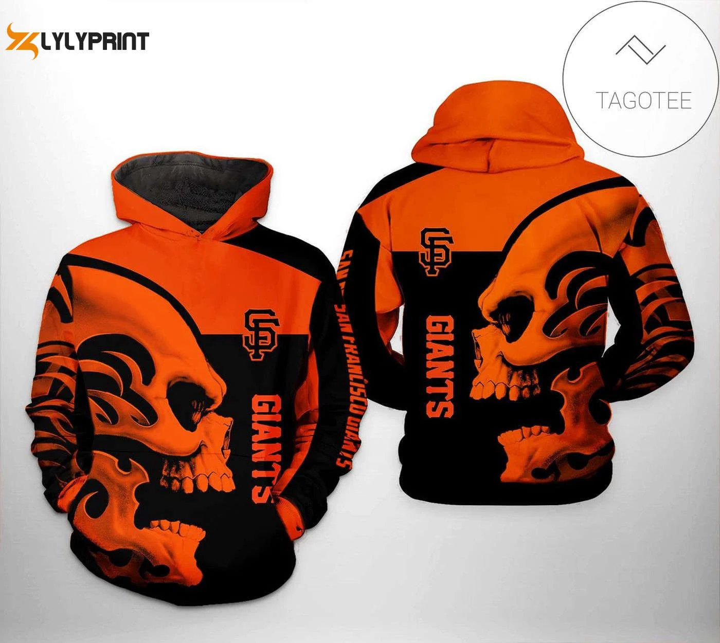 San Francisco Giants Skull Orange Hoodie – Stylish AOP Shirt HZ0501