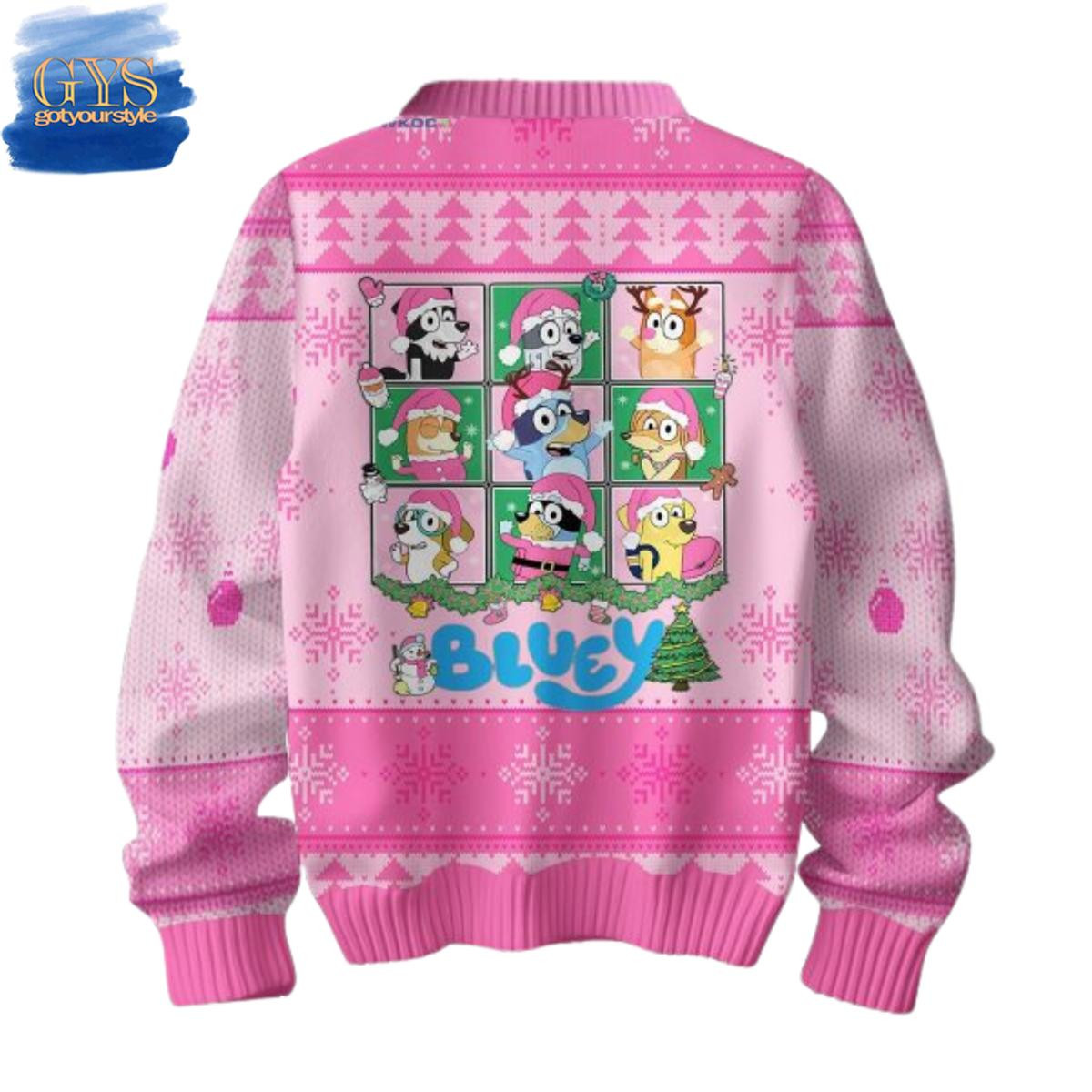 Bluey In My Grinch Era Ugly Christmas Sweater , Cozy Soft Unisex Pullover SW0601