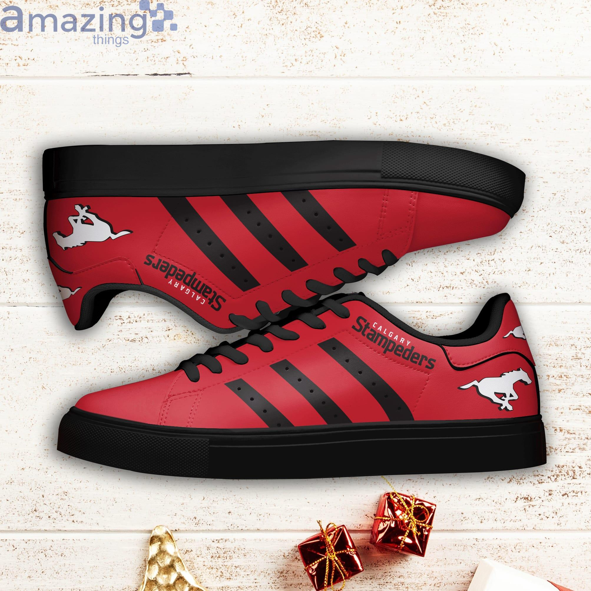 CFL Calgary Stampeders Red Stan Smith Shoes , Trendy Style Sneakers ST0801