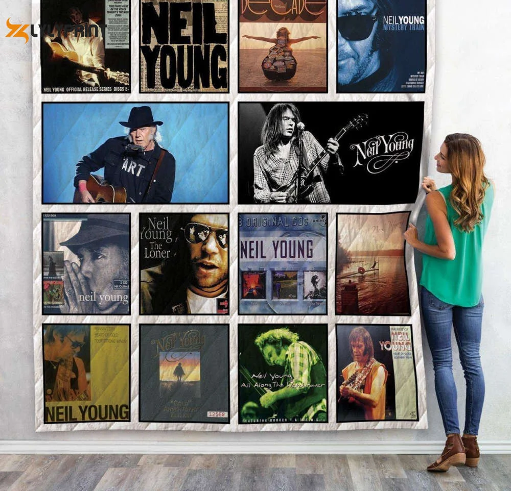 Neil Young Compilations Albums 3D Customized Quilt Blanket For Fans Home Decor Gift ,  Soft Quilt, King Size, All Season Cozy Quilt QB0901
