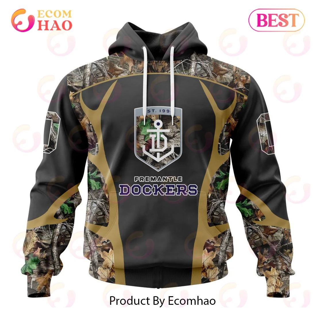 AFL Fremantle Dockers Special Camo Hunting Design 3D Hoodie, Zip Hoodie, Man - Women, Warm, Premium Quality HZ0501