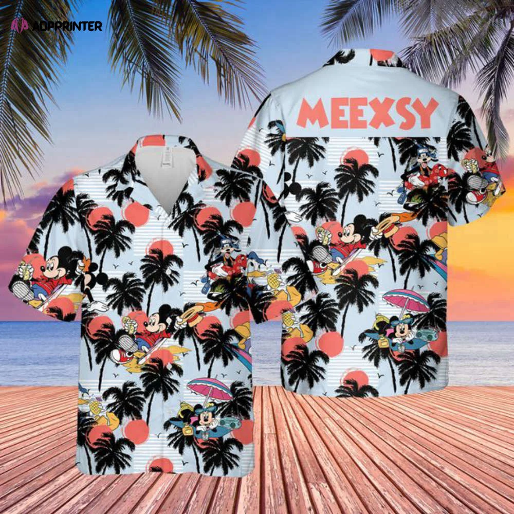 Disney Mickey Mouse Hawaiian Shirt, Summer Button Up Shirt, Summer Beach Trip Family Hawaiian Shirt HW0601