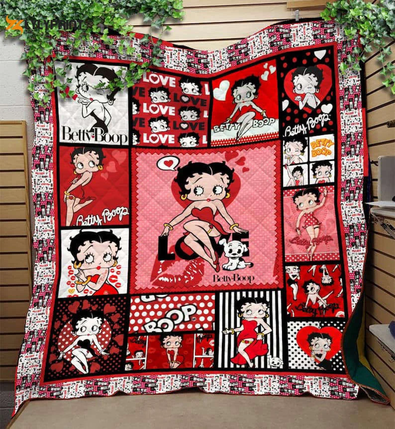 Betty Boop 1 Quilt Blanket For Fans Home Decor Gift , Soft Quilt, King Size, All Season Cozy Quilt QB0901