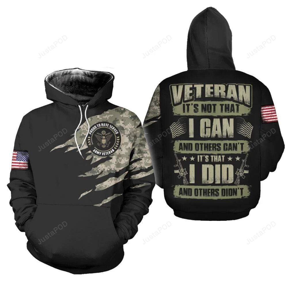 Proud To Be Us Army Veterant 3D All Print Hoodie, Zip- Up Hoodie HZ0501