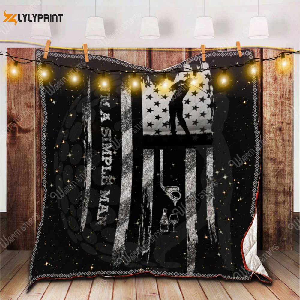 I'Msimple Man 3D Customized Quilt Blanket For Fans Home Decor Gift ,  Soft Quilt, King Size, All Season Cozy Quilt QB0901