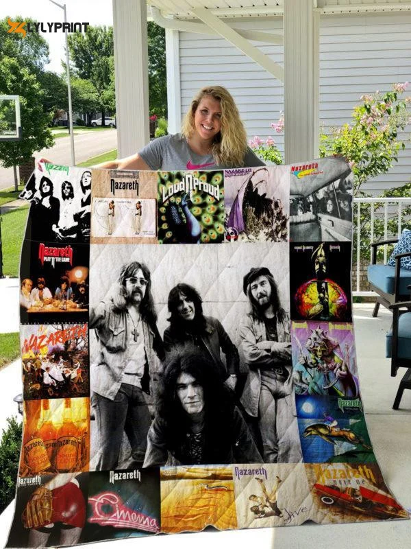 Nazareth Style Two 3D Customized Quilt Blanket Gift For Home Decor ,  Soft Quilt, King Size, All Season Cozy Quilt QB0901