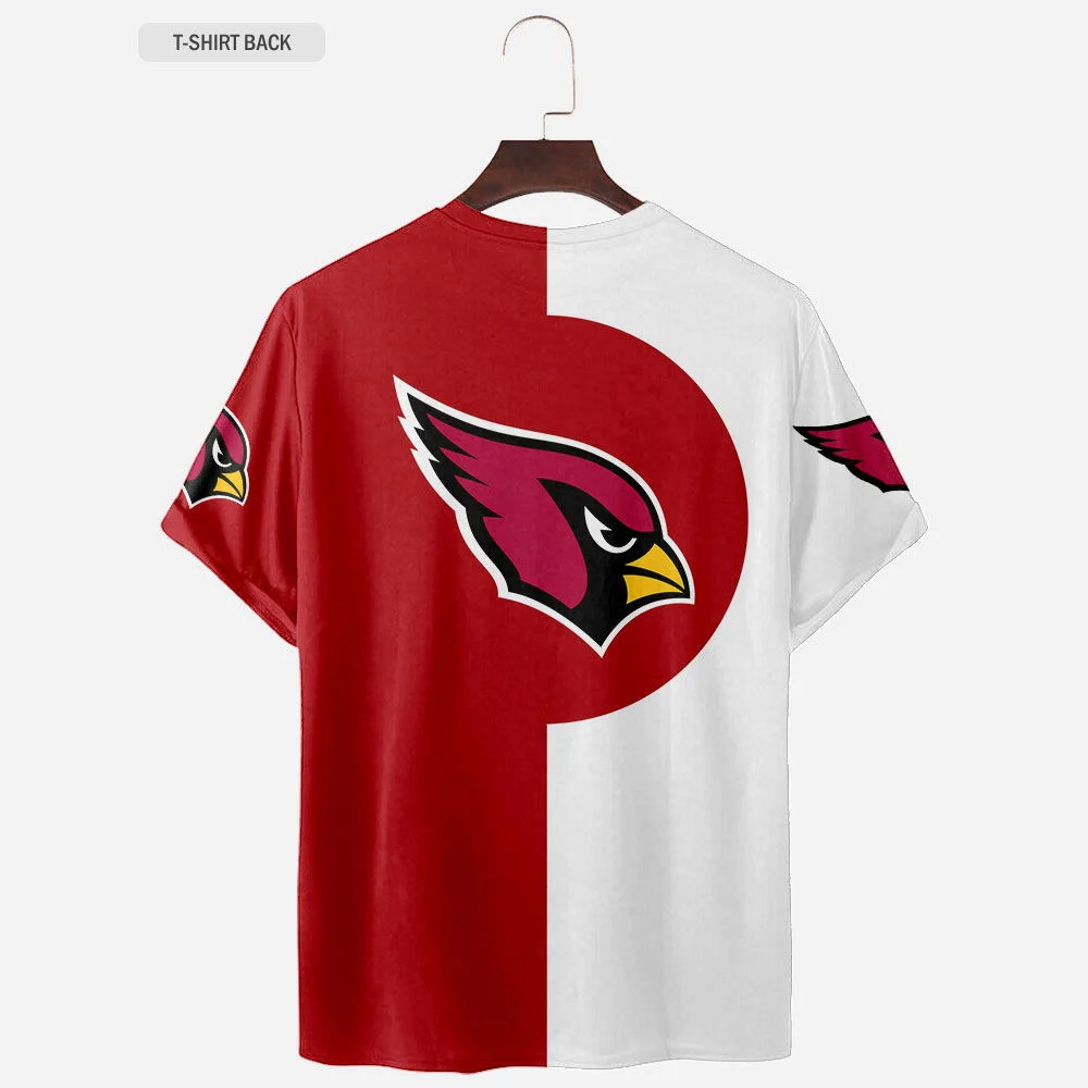 Arizona Cardinals Black Button Hawaiian Shirt White/Red 08 HW0601