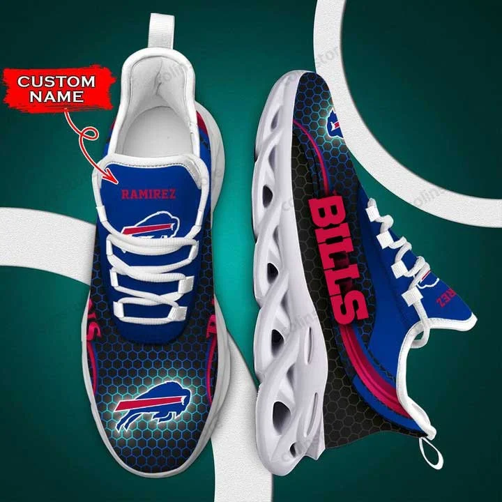 NFL Buffalo Bills Custom Name Blue Special Max Soul Shoes for Women and Men MS0601