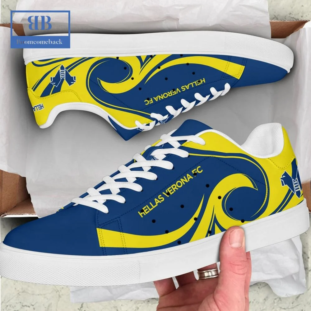 Hellas Verona FC Blue Yellow Stan Smith Shoes , Trendy Style Sneakers ST0801