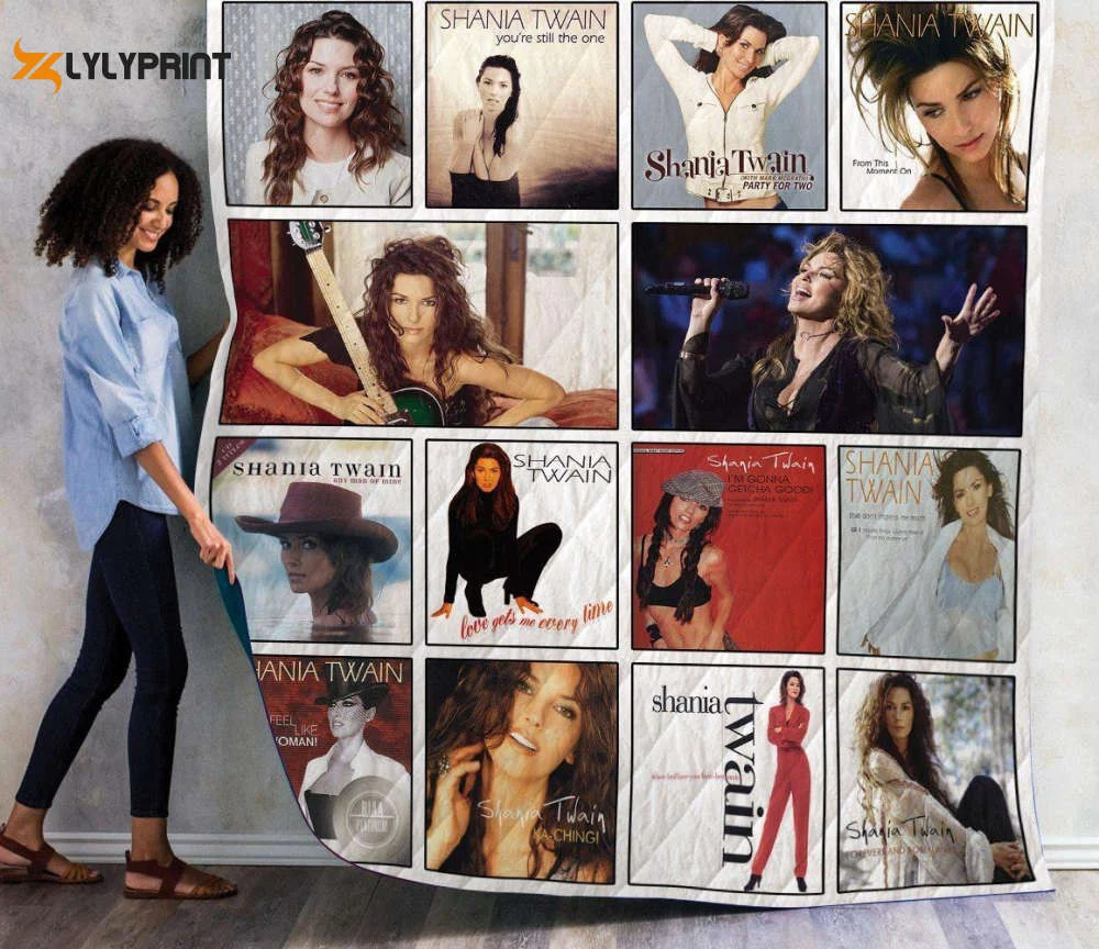Shania Twain Singles 3D Customized Quilt Blanket , Soft Quilt, King Size, All Season Cozy Quilt QB0901