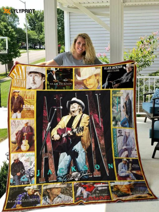 Alan Jackson 1 Quilt Blanket For Fans Home Decor Gift ,  Soft Quilt, King Size, All Season Cozy Quilt QB0901