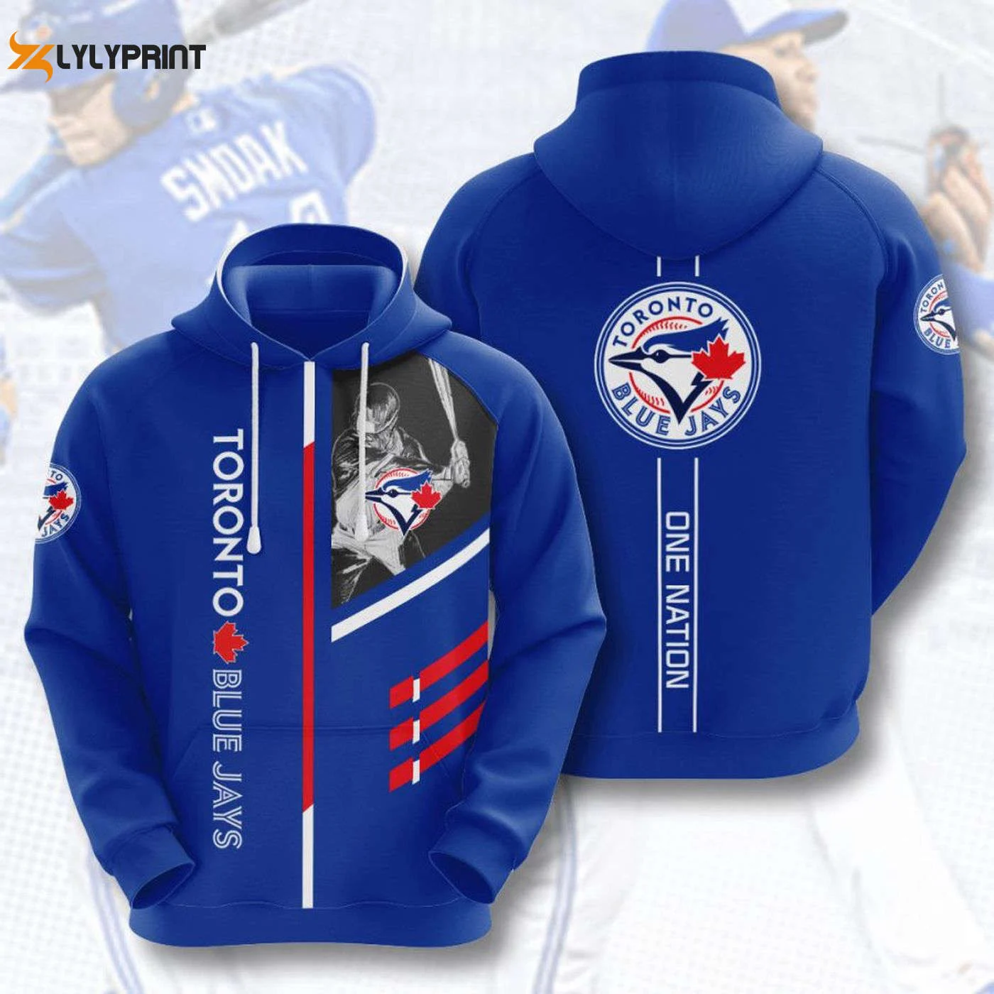 Toronto Blue Jays One Nation Hoodie – Blue Pullover AOP Shirt HZ0501