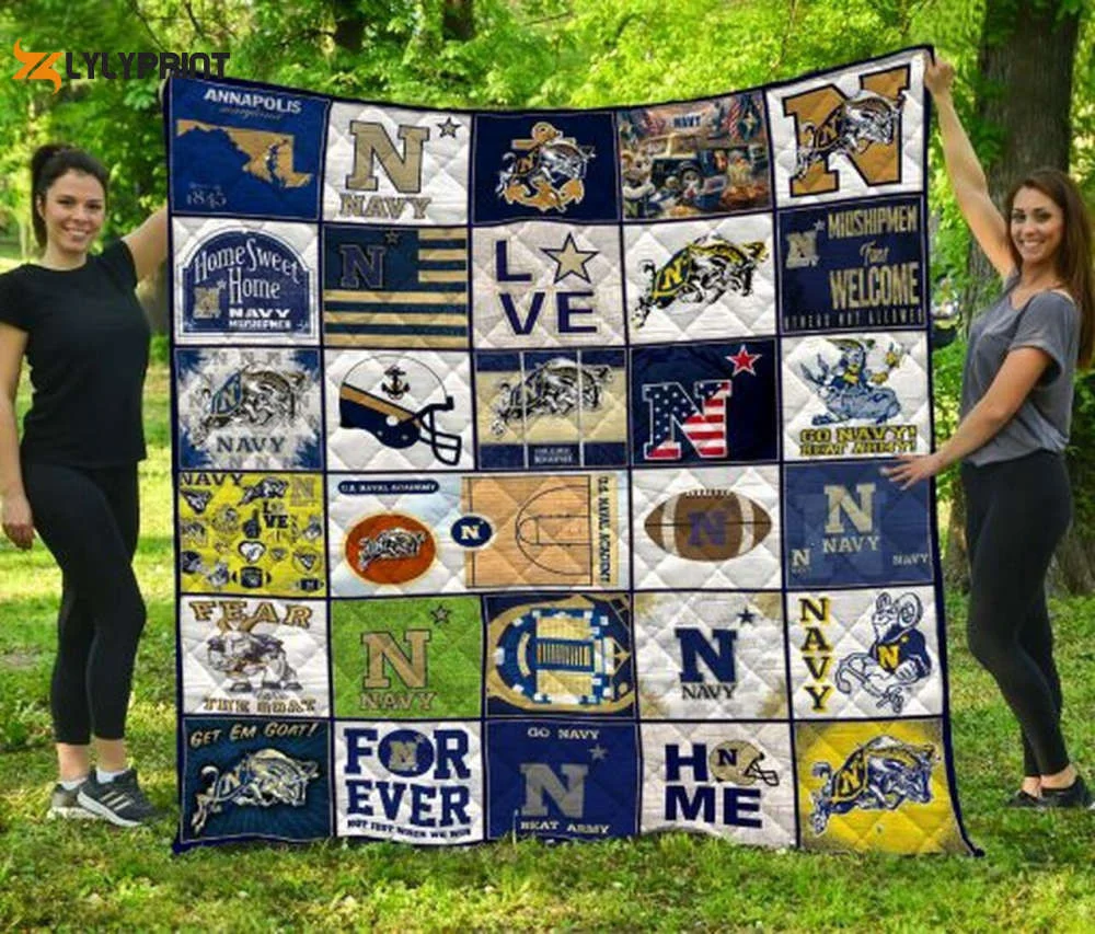Navy Midshipmen 4 Quilt Blanket For Fans Home Decor Gift , Soft Quilt, King Size, All Season Cozy Quilt QB0901