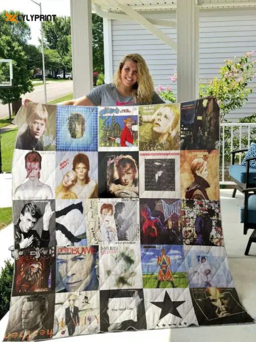 David Bowie 2 Quilt Blanket For Fans Home Decor Gift , Soft Quilt, King Size, All Season Cozy Quilt QB0901