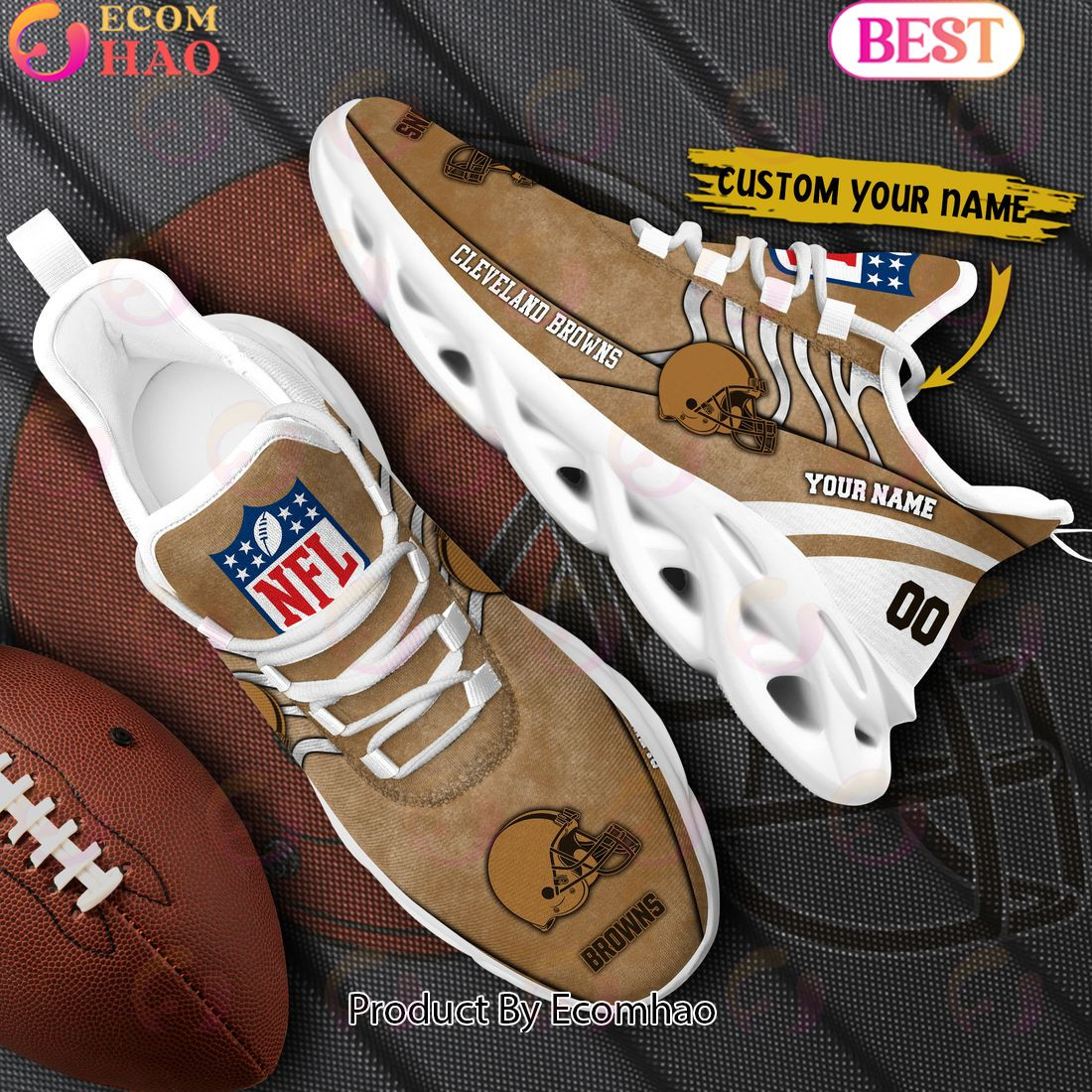 Custom Name Cleveland Browns X Salute to Service For Veterans Day Celebration Max Soul Shoes  Unisex sneakers MS0601