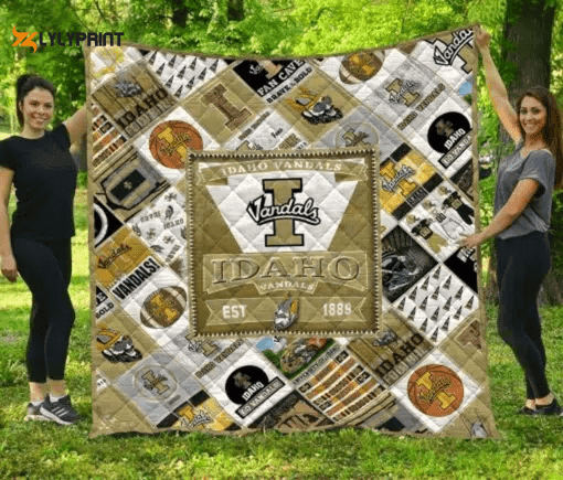 Idaho Vandals Quilt Blanket For Fans Home Decor Gift , Soft Quilt, King Size, All Season Cozy Quilt QB0901