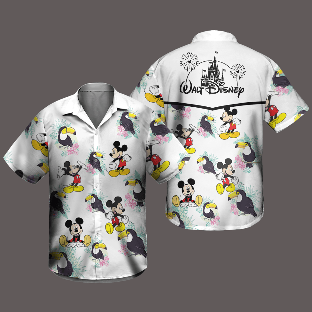Disney Mickey Mouse Hawaiian Shirt, Summer Beach Trip Family Hawaiian Shirt HW0601