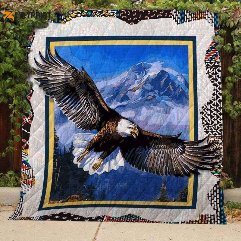 Eagle Top Of The World 3D Customized Quilt , Soft Quilt, King Size, All Season Cozy Quilt QB0901