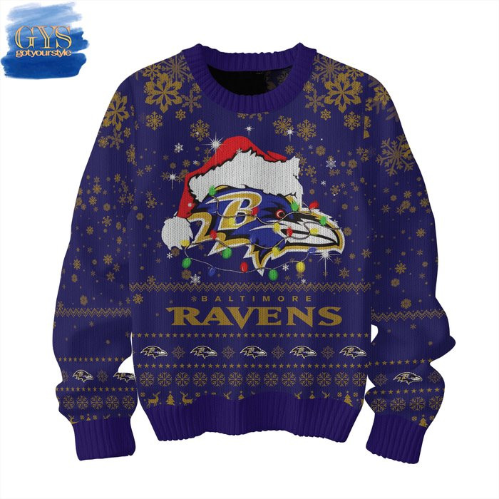 Baltimore Ravens They Hate Us Christmas Sweater , Cozy Soft Unisex Pullover SW0601