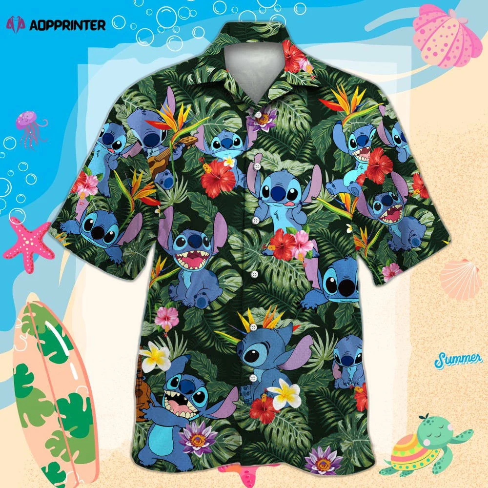 Stitch 06 Hawaiian Shirt Shorts Summer 2023 Hot HW0601