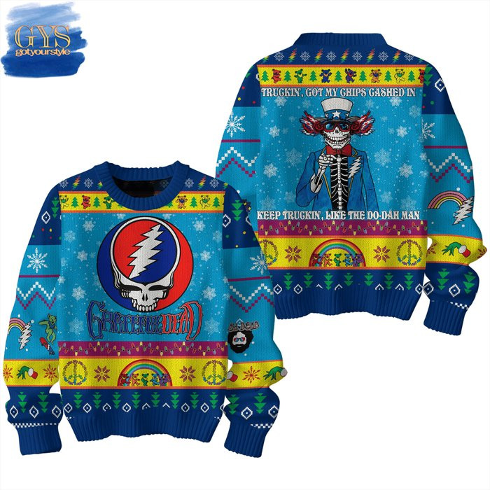 Grateful Dead The Doo Dah Man Ugly Sweater , Cozy Soft Unisex Pullover SW0601