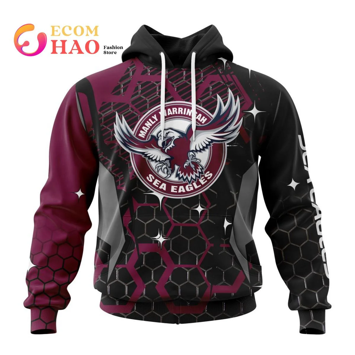 Best NRL Manly Warringah Sea Eagles New Specialized Design With MotoCross Syle All Over Print Hoodie, Zip Hoodie, Man - Women, Warm, Premium Quality HZ0501