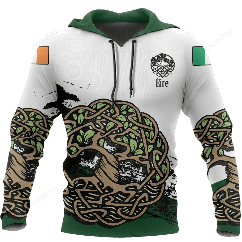 Eire Zip 3D All Over Printed Hoodie, Zip- Up Hoodie HZ0501