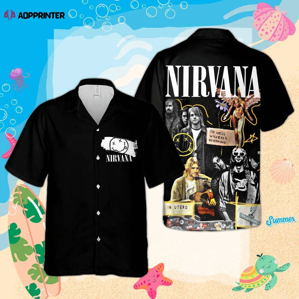 Nirvana Merch Art Cuban Shirt Premium Unique Hawaiian Shirt HW0601